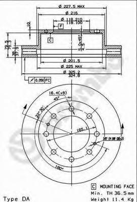 BREMBO 09.9022.11 Тормозной диск