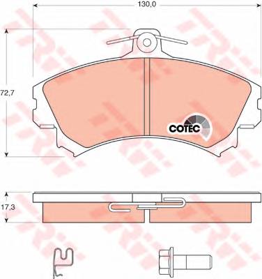 TRW GDB1584 Комплект тормозных колодок