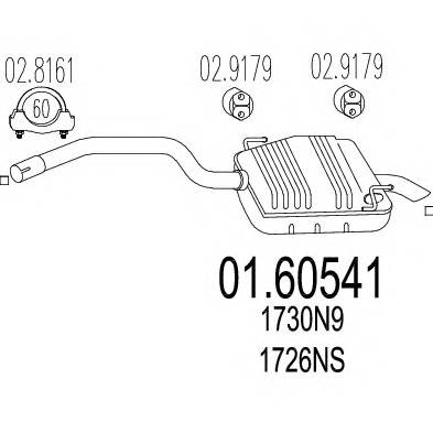 MTS 01.60541 Глушитель выхлопных газов 