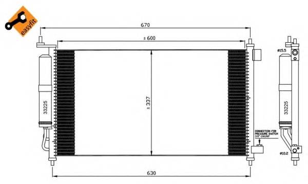 NRF 35583 Конденсатор, кондиціонер NRF 35583 Конденсатор, кондиціонер
