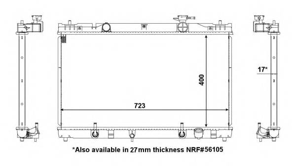NRF 53587 Радиатор, охлаждение двига... NRF 53587 Радиатор, охлаждение двига...