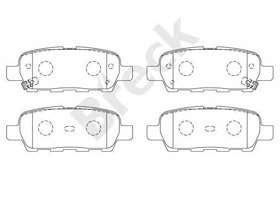 BRECK 23871 00 702 10 Комплект тормозных колодок