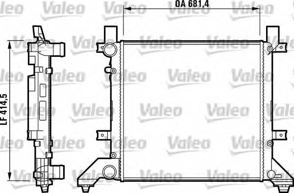 VALEO 731605 Радиатор, охлаждение двига... VALEO 731605 Радиатор, охлаждение двига...