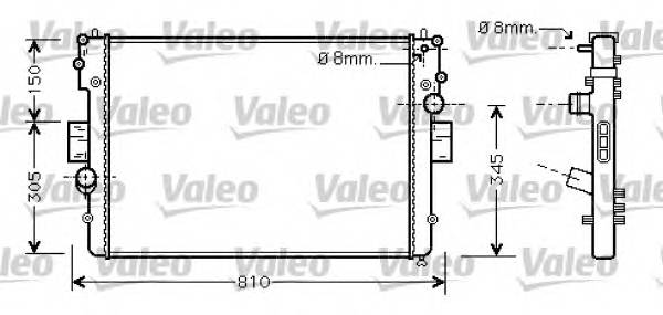 VALEO 734448 Радиатор, охлаждение двига... VALEO 734448 Радиатор, охлаждение двига...