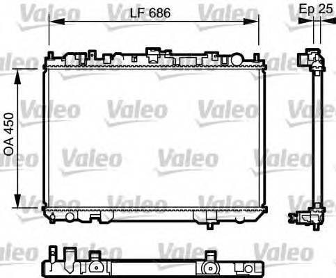 VALEO 735081 Радіатор, охолодження двиг... VALEO 735081 Радіатор, охолодження двиг...
