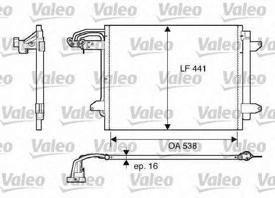 VALEO 817806 Конденсатор, кондиціонер VALEO 817806 Конденсатор, кондиціонер