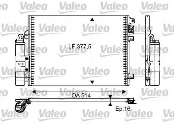 VALEO 814051 Конденсатор, кондиционер VALEO 814051 Конденсатор, кондиционер