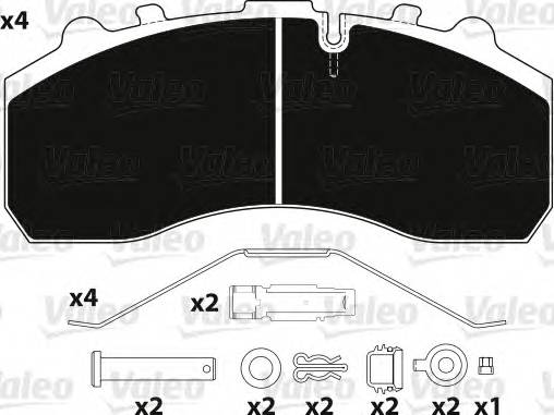 VALEO 882200 Комплект тормозных колодок... VALEO 882200 Комплект тормозных колодок...