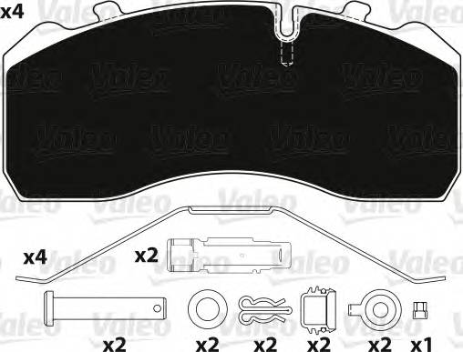 VALEO 882204 Комплект тормозных колодок... VALEO 882204 Комплект тормозных колодок...