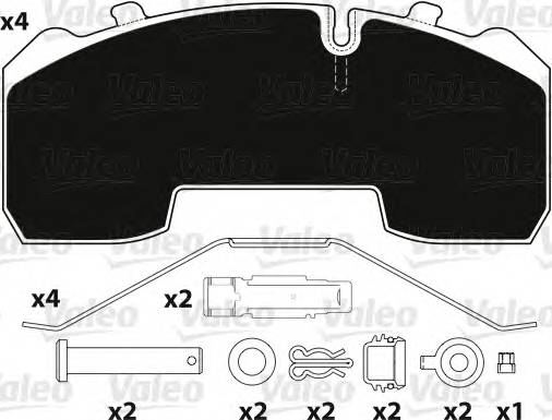 VALEO 882207 Комплект гальмівних колодо... VALEO 882207 Комплект гальмівних колодо...