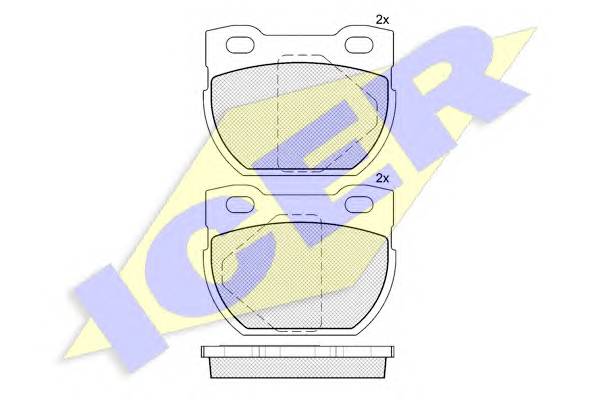 ICER 141090 Комплект тормозных колодок