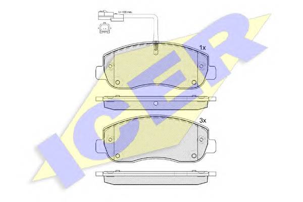 ICER 141999 Комплект тормозных колодок...