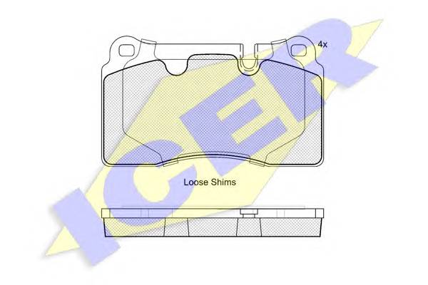 ICER 181788 Комплект тормозных колодок