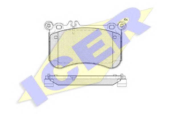ICER 182042 Комплект гальмівних колодо... ICER 182042 Комплект гальмівних колодо...