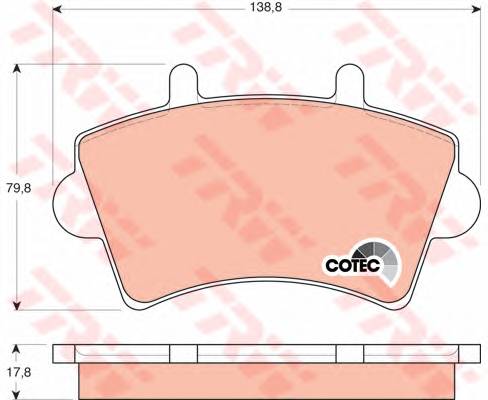 TRW GDB1442 Комплект тормозных колодок