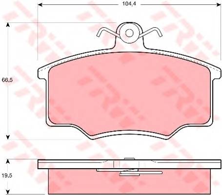 TRW GDB628 Комплект тормозных колодок