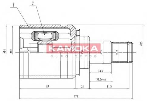 KAMOKA 8721 Шарнирный комплект, привод