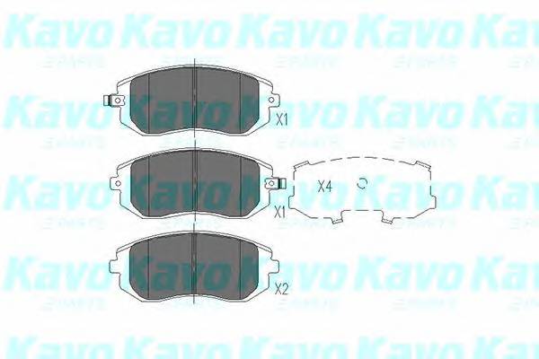 KAVO PARTS KBP-8004 Комплект гальмівних колодо...