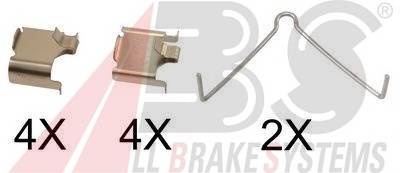 A.B.S. 1166Q Комплектующие, колодки дис...