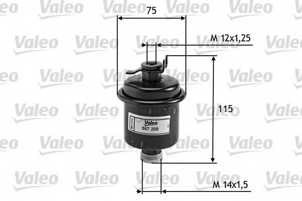 VALEO 587208 Паливний фільтр VALEO 587208 Паливний фільтр