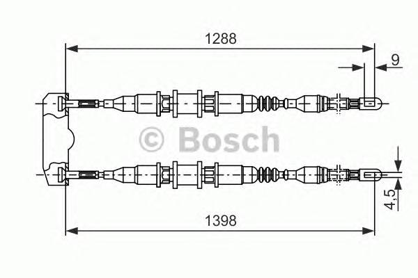 BOSCH 1 987 477 258 Трос, стояночная тормозная 