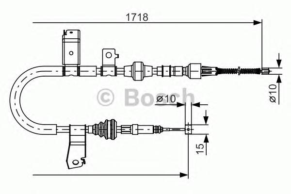 BOSCH 1 987 482 086 Трос, стояночная тормозная 
