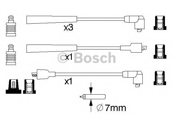 BOSCH 0 986 357 122 Комплект дротів запалюванн... BOSCH 0 986 357 122 Комплект дротів запалюванн...