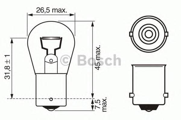 BOSCH 1 987 302 201 Лампа накаливания, фонарь у BOSCH 1 987 302 201 Лампа накаливания, фонарь у