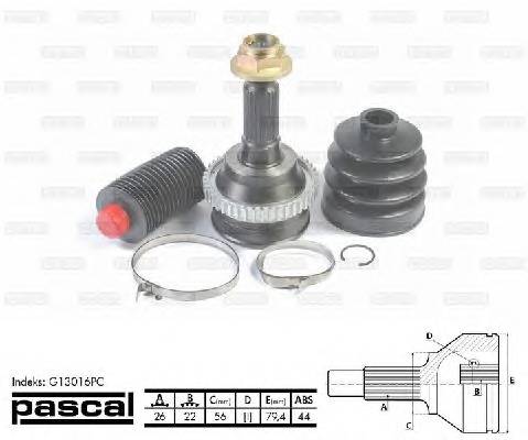 PASCAL G13016PC Шарнирный комплект, привод... PASCAL G13016PC Шарнирный комплект, привод...