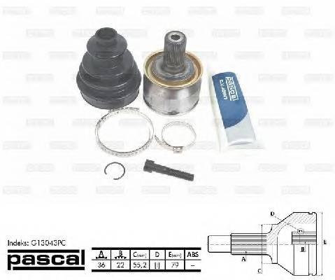 PASCAL G13043PC Шарнирный комплект, привод