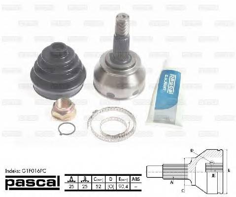PASCAL G1F016PC Шарнирный комплект, привод