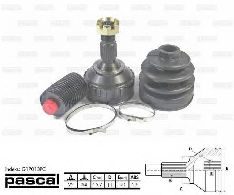 PASCAL G1P013PC Шарнирный комплект, привод