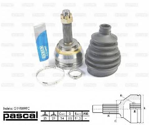 PASCAL G1V009PC Шарнирный комплект, привод... PASCAL G1V009PC Шарнирный комплект, привод...