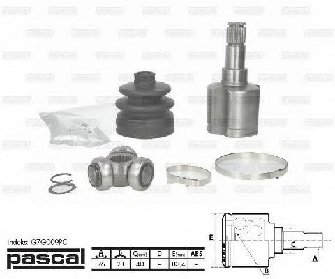PASCAL G7G009PC Шарнирный комплект, привод... PASCAL G7G009PC Шарнирный комплект, привод...