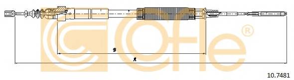 COFLE 10.7481 Трос стояночного гальма