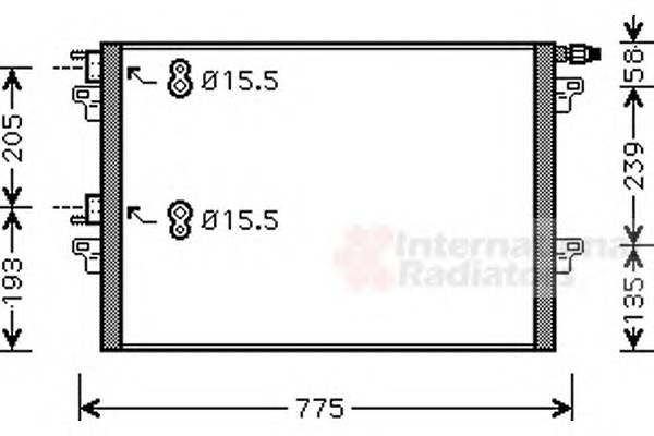 VAN WEZEL 43005382 Конденсатор, кондиционер VAN WEZEL 43005382 Конденсатор, кондиционер