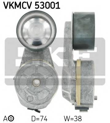 SKF VKMCV 53001 Натяжной ролик, поликлинов