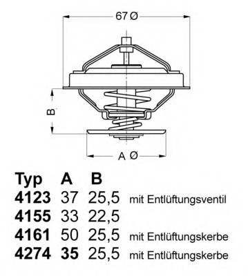 WAHLER 4123.80D Термостат, охлаждающая жид