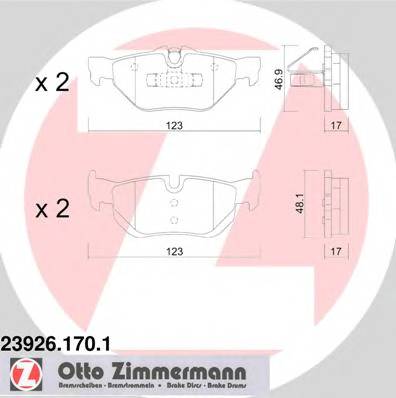 ZIMMERMANN 23926.170.1 Комплект тормозных колодок