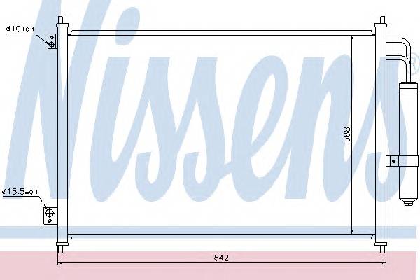 NISSENS 940121 Конденсатор, кондиционер NISSENS 940121 Конденсатор, кондиционер