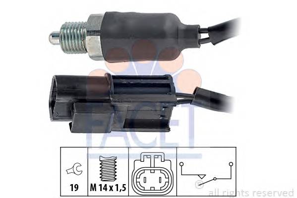 FACET 7.6140 Выключатель, фара заднего х...