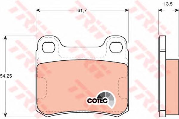TRW GDB294 Комплект тормозных колодок... TRW GDB294 Комплект тормозных колодок...