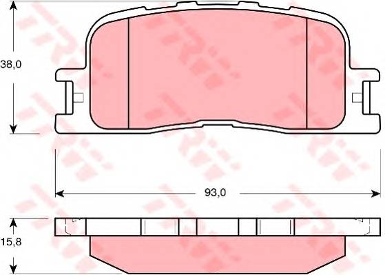 TRW GDB3374 Комплект гальмівних колодо... TRW GDB3374 Комплект гальмівних колодо...