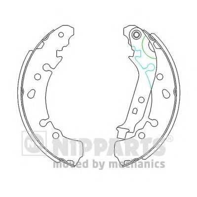 NIPPARTS N3502091 Комплект гальмівних колодо...