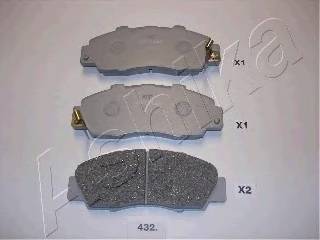 ASHIKA 50-04-432 Комплект гальмівних колодо... ASHIKA 50-04-432 Комплект гальмівних колодо...