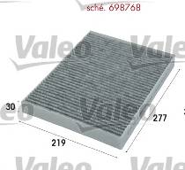 VALEO 698768 Фильтр, воздух во внутренно... VALEO 698768 Фильтр, воздух во внутренно...
