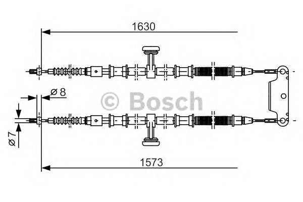 BOSCH 1 987 477 763 Трос, стояночная тормозная 