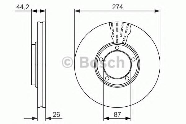 BOSCH 0 986 479 696 Тормозной диск BOSCH 0 986 479 696 Тормозной диск