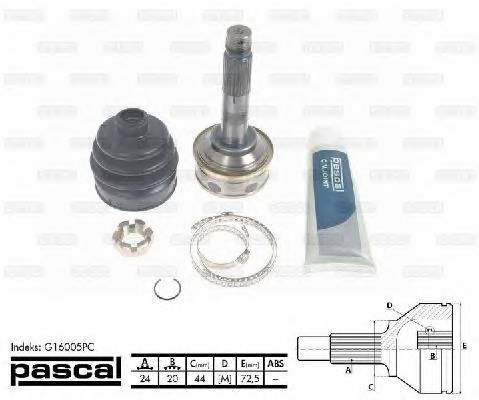 PASCAL G16005PC Шарнирный комплект, привод