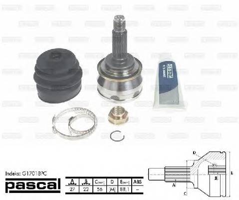 PASCAL G17018PC Шарнирный комплект, привод... PASCAL G17018PC Шарнирный комплект, привод...